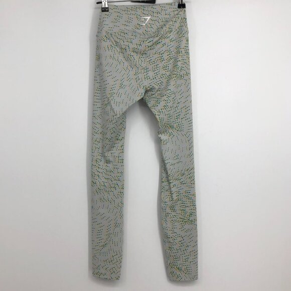 NWOT Gymshark training leggings light grey green and yellow flecked women’s SP - Picture 5 of 16